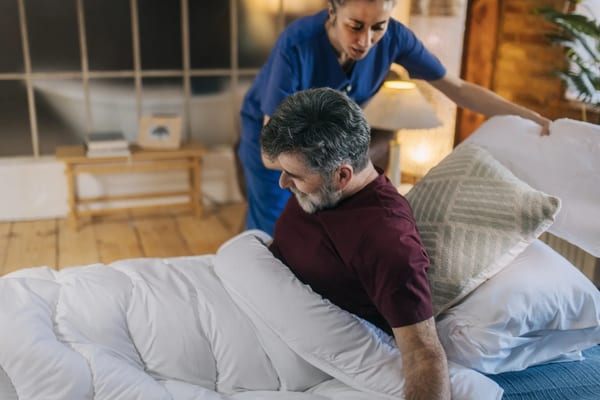 Caregiver providing overnight and around-the-clock care for a senior